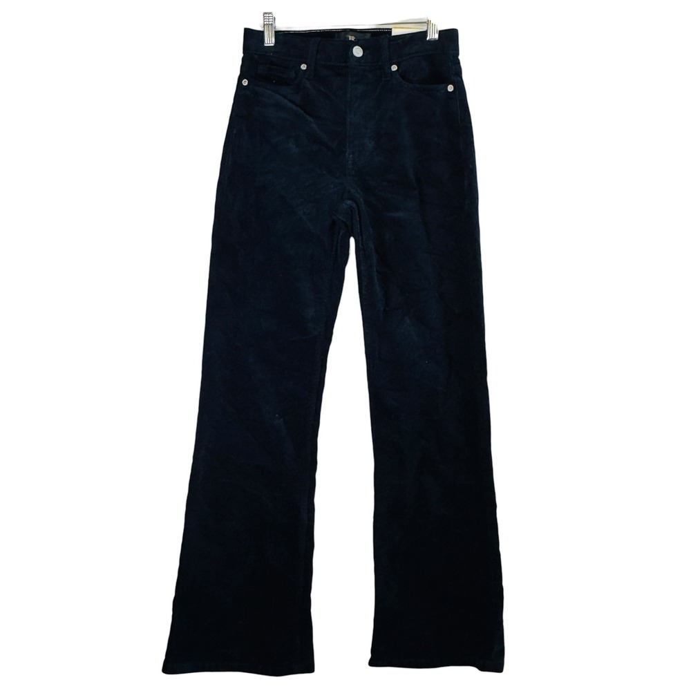 Banana Republic High Rise‎ Flare Corduroy Jeans Navy 25P Petite Retro 70s Fall